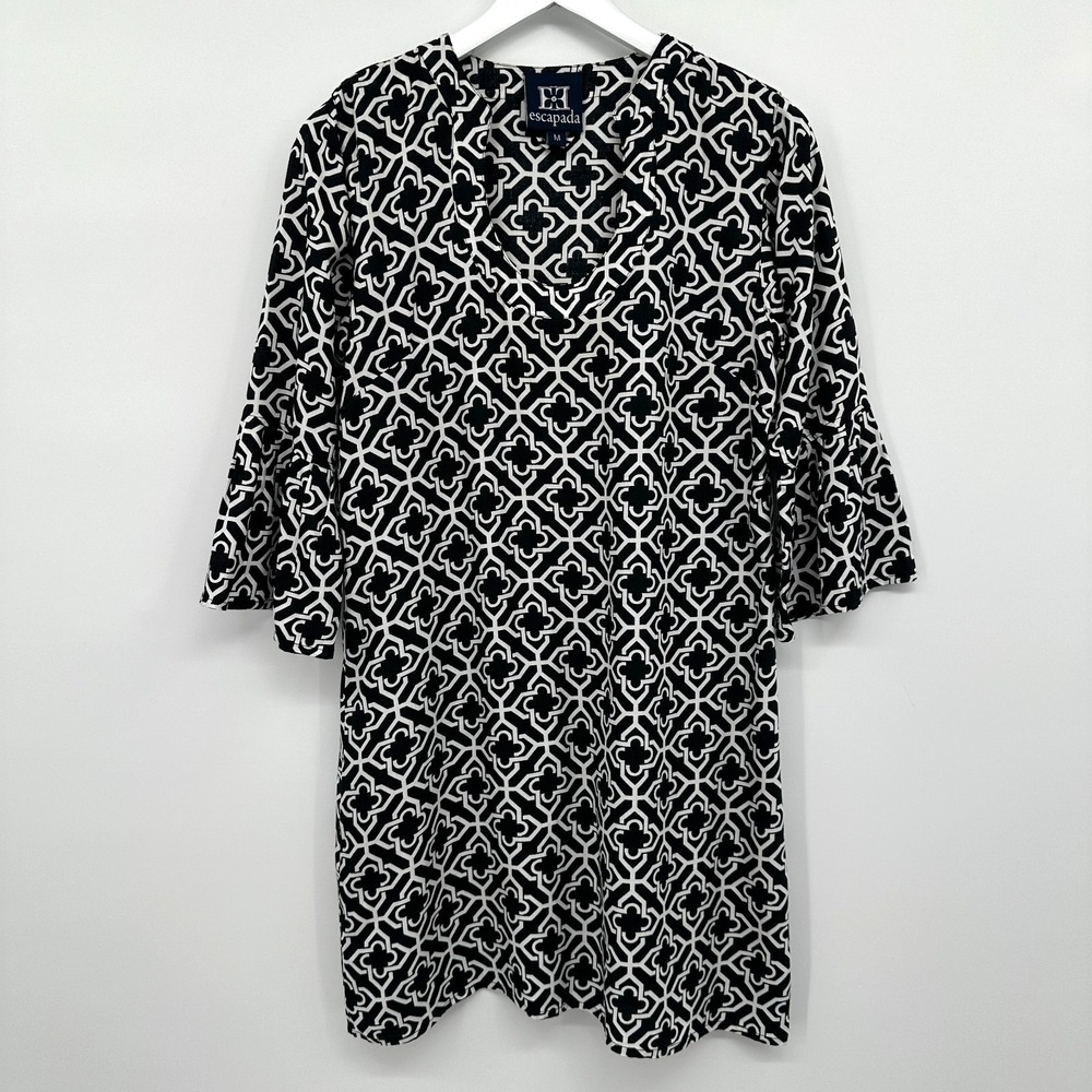 Escapada Dress Medium 3/4 Bell Sleeves‎ Artsy Indie Festival Mod Statement Boho